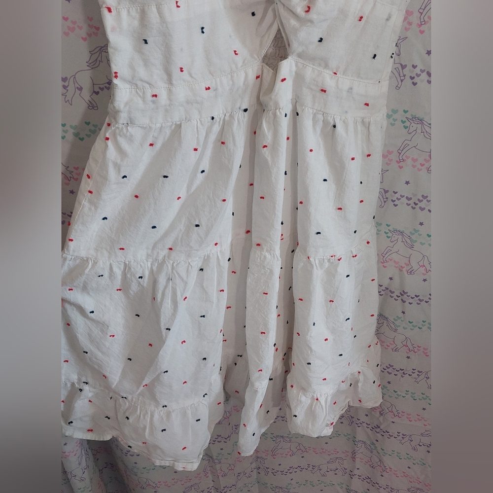 Jessica Simpson Flirty Summer Dress Sz Large Peep Hole Bodice Cotton - Picture 4 of 12